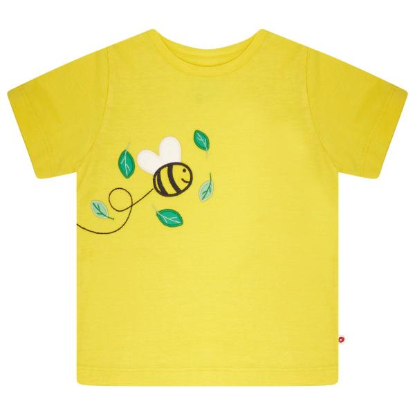Piccalilly T-Shirt mit Bienen Stickerei  Biobaumwolle GOTS